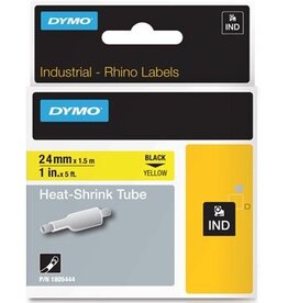 Dymo Dymo RHINO krimpkous 24 x 1,5 mm, zwart op geel