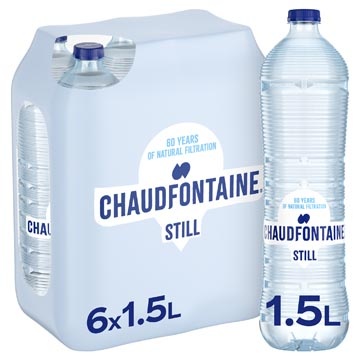 Chaudfontaine Chaudfontaine Still water, fles van 1,5 l, pak van 6 stuks
