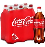 Coca-Cola frisdrank, fles van 1,5 l, pak van 6 stuks