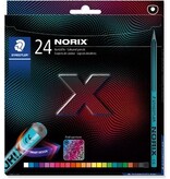 Staedtler Staedtler Norix kleurpotlood, etui van 24 stuks, in geassorteerde kleuren
