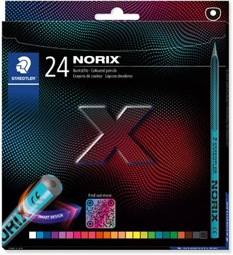Staedtler Staedtler Norix kleurpotlood, etui van 24 stuks, in geassorteerde kleuren