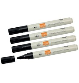 Nobo Nobo whiteboardmarker, ronde punt, schrijfbreedte 3 mm, etui van 4 stuks, zwart