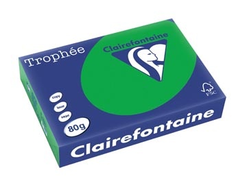 Clairefontaine Clairefontaine Trophée Intens, gekleurd papier, A4, 80 g, 500 vel, biljartgroen