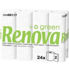 Renova Renova Green toiletpapier, 2-laags, 160 vellen, pak van 96 rollen