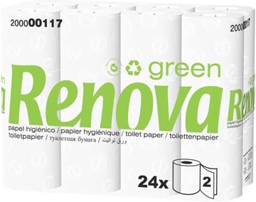 Renova Renova Green toiletpapier, 2-laags, 160 vellen, pak van 96 rollen