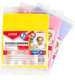 Office Products OFFICE products huishouddoekjes, universeel, 32 x 38 cm, geassorteerde kleuren, pak van 3 stuks