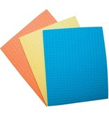 Office Products OFFICE products sponsdoekjes, 16 x 18 cm, geassorteerde kleuren, pak van 3 stuks