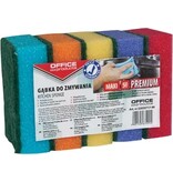 Office Products OFFICE products schuurspons, 6,2 x 9,6 cm, pak van 5 stuks in geassorteerde kleuren