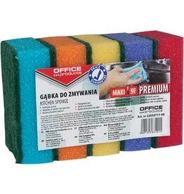 Office Products OFFICE products schuurspons, 6,2 x 9,6 cm, pak van 5 stuks in geassorteerde kleuren