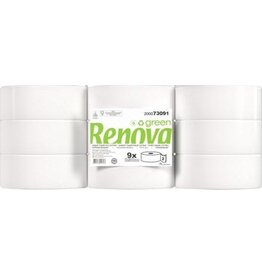 Renova Renova Green toiletpapier Jumbo, 2-laags, 250 meter, pak van 9 rollen