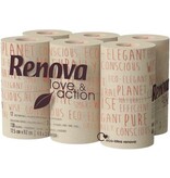 Renova Renova Love & Action toiletpapier, 2-laags, 130 vel, pak van 108 rollen
