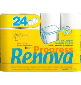 Renova Renova Progress toiletpapier, 2-laags, 140 vellen, pak van 24 rollen