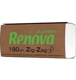 Renova Renovagreen papieren handdoeken, Z-vouw, 2-laags, 180 vellen, pak van 20 stuks