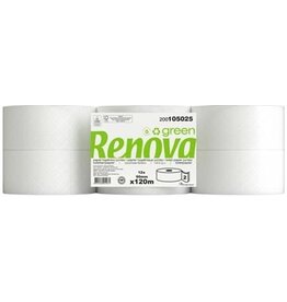 Renova Renova Green toiletpapier Jumbo, 2-laags, 120 meter, pak van 12 rollen