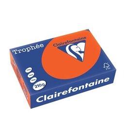 Clairefontaine Clairefontaine Trophée Intens, gekleurd papier, A4, 210 g, 250 vel, kardinaalrood