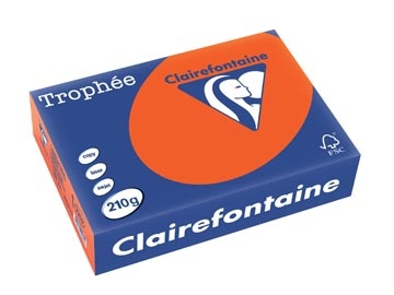 Clairefontaine Clairefontaine Trophée Intens, gekleurd papier, A4, 210 g, 250 vel, kardinaalrood