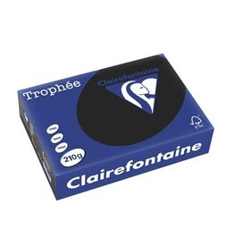 Clairefontaine Clairefontaine Trophée Pastel, gekleurd papier, A4, 210 g, 250 vel, zwart