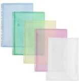 Foldersys Foldersys geperforeerde showtas A4, geassorteerde kleuren, pak van 10 stuks