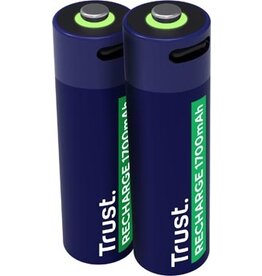 Trust Trust USB-C herlaadbare batterijen AA, blister van 2 stuks