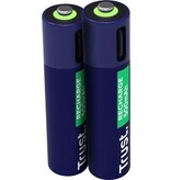 Trust Trust USB-C herlaadbare batterijen AAA, blister van 2 stuks