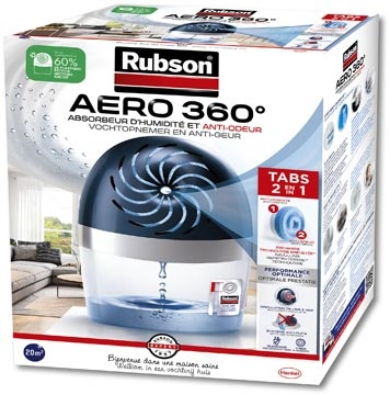 Rubson Rubson navulbare ontvochtiger AERO 360, werkt met tabs van 450 gram