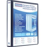 DONAU DONAU personaliseerbare ringmap, PP, ft A4, 4 D-ringen van 20 mm, zwart
