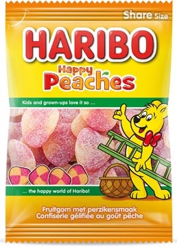 Haribo Haribo snoep perziken, zak van 185 g