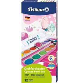 Pelikan Pelikan verfdoos 735/K12, glitter roze, 12 napjes