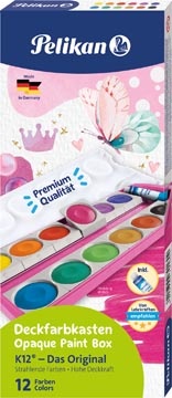 Pelikan Pelikan verfdoos 735/K12, glitter roze, 12 napjes