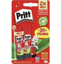 Pritt Pritt plakstift, 11 g, blister van 2 stuks, 2de aan halve prijs