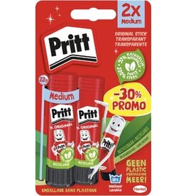 Pritt Pritt plakstift, 22 g, blister van 2 stuks, korting van 30 %