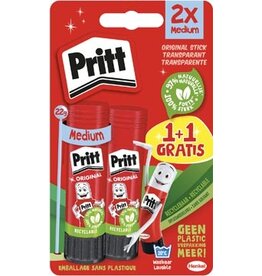 Pritt Pritt plakstift, 22 g, 1 + 1 gratis, op blister