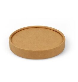 Conpax Conpax deksel voor soepbeker, bruine kraft, pak van 25 stuks
