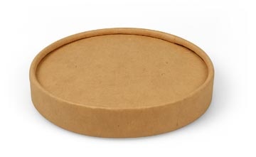 Conpax Conpax deksel voor soepbeker, bruine kraft, pak van 25 stuks