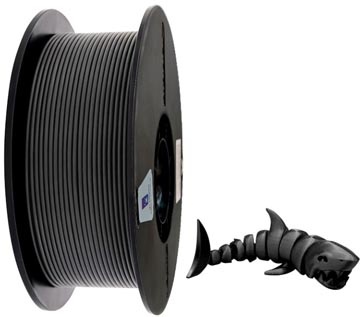 3D Filament PETG, 1 kg, 1,75 mm, zwart