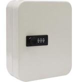 Sleutelkast met combinatieslot, voor 30 sleutels, wit