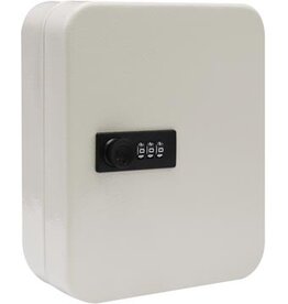 Sleutelkast met combinatieslot, voor 30 sleutels, wit
