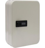 Sleutelkast met combinatieslot, voor 48 sleutels, wit