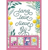 Hallmark Hallmark wenskaarten, lang leve lieve jij, blister van 8 stuks