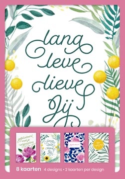 Hallmark Hallmark wenskaarten, lang leve lieve jij, blister van 8 stuks