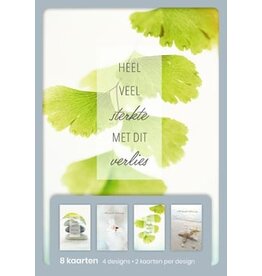 Hallmark Hallmark wenskaarten, heel veel sterkte met dit verlies, blister van 8 stuks