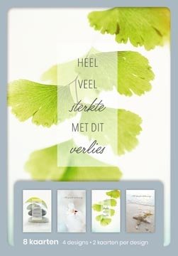 Hallmark Hallmark wenskaarten, heel veel sterkte met dit verlies, blister van 8 stuks