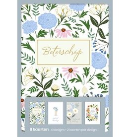 Hallmark Hallmark wenskaarten, beterschap, blister van 8 stuks