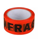 Verpakkingstape fragile breekbaar, ft 50 mm x 66 m, oranje