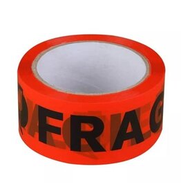 Verpakkingstape fragile breekbaar, ft 50 mm x 66 m, oranje