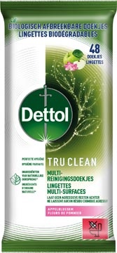 Dettol Dettol reiningsdoekjes TruClean, appelbloesem, pak van 48 stuks