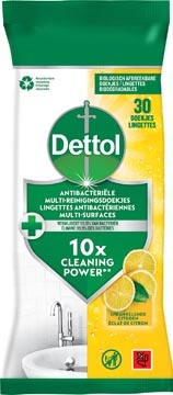 Dettol Dettol reiningsdoekjes antibacterieel, citroen, pak van 30 stuks