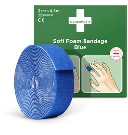 Cederroth Cederroth zelfklevend schuimverband, blauw, 6 cm x 4,5 m