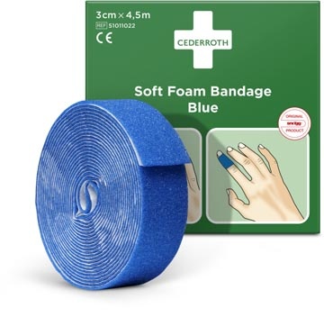 Cederroth Cederroth zelfklevend schuimverband, blauw, 6 cm x 4,5 m