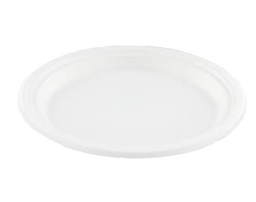 Conpax Conpax bord, uit suikerriet,  23 cm, wit, pak van 50 stuks